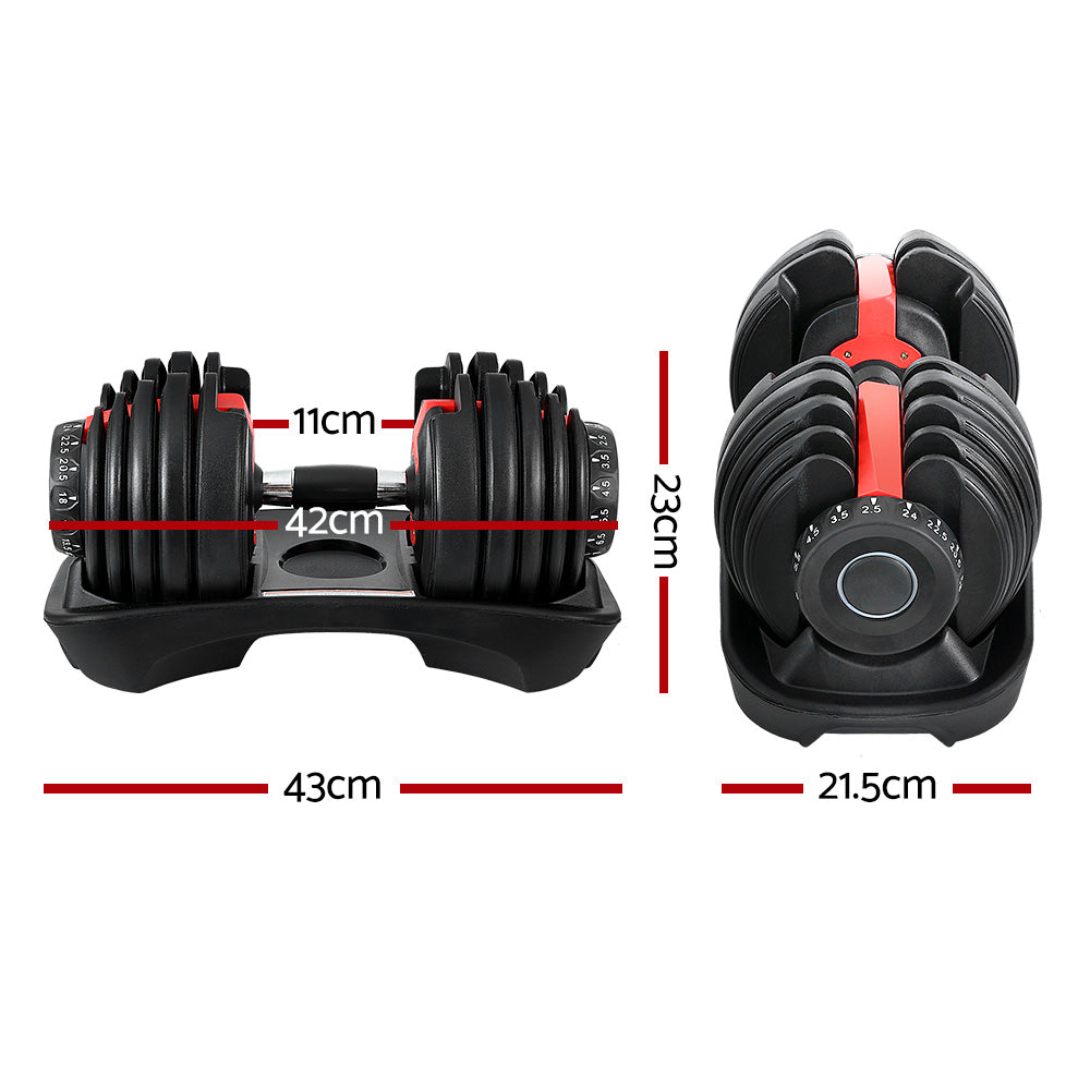 24kg Dumbbells Adjustable