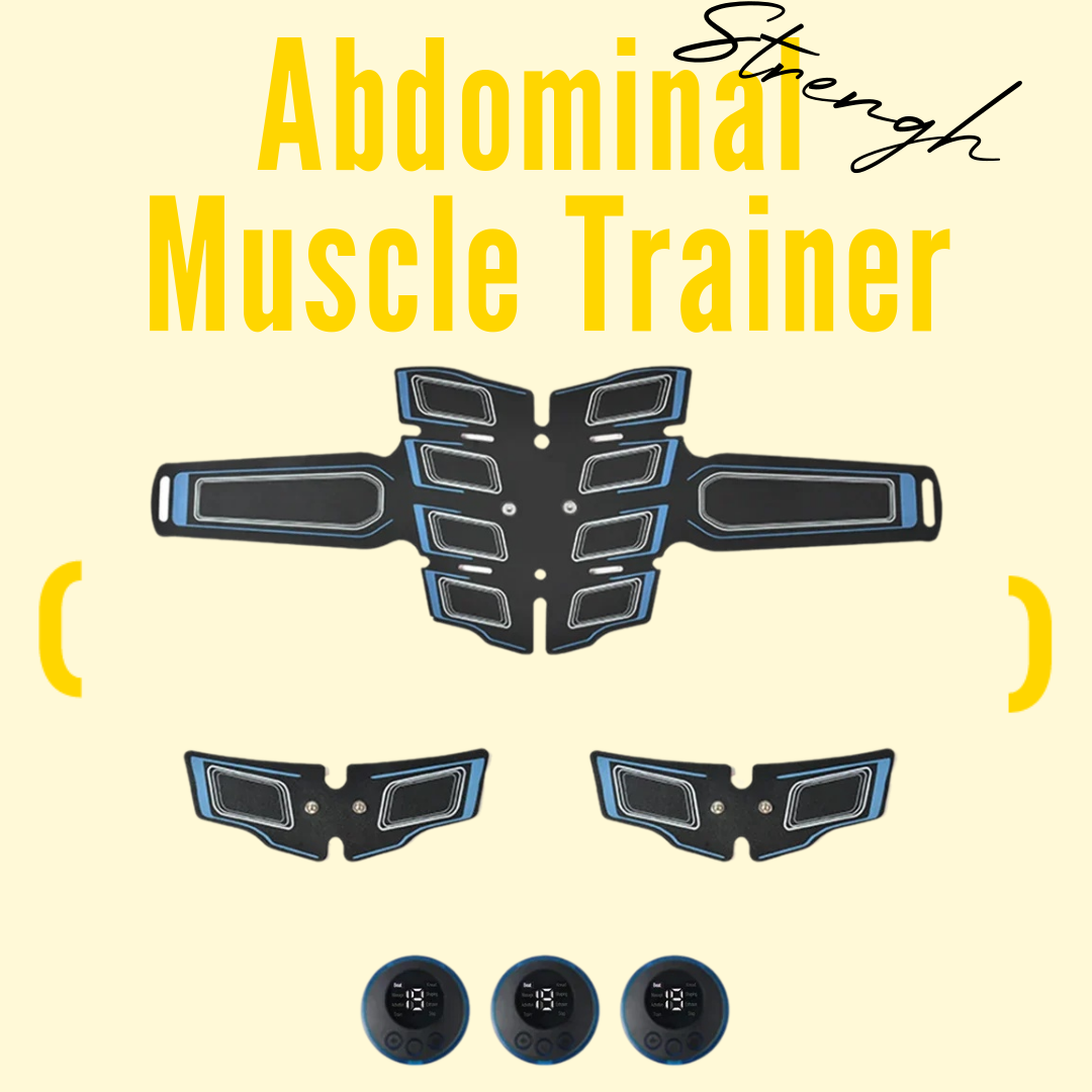 Abdominal Muscle Trainer EMS Fitness Belt Blue